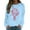 Blue, variant on Women's Oversized Sweatshirts Fashion Spring Tops Lobster Print Long Sleeve Crewneck Fall Casual Pullover Sweater