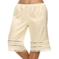 thumbnail image 1 of Pantalon de Pyjama en Satin pour Femmes avec Dentelle Bas de Pyjama Culotte Courte, 1 of 6
