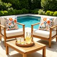 thumbnail image 2 of YLLN 18x18 in Outdoor Throw Pillows Set of 2, Waterproof & Fade-Resistant, Decorative Cushion With hidden zipper, for Patio Furniture (Sunflower), 2 of 7