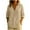 Khaki, variant on Yuzhih Long Sleeve Cotton Linen Tops for Women Loose Fit V Neck Button Henley Shirts Solid Fall Tee Shirts for Women