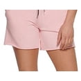 thumbnail image 3 of DKNY Women's Metallic Logo Shorts Pink Size X-Large, 3 of 3