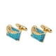 thumbnail image 4 of par de gemelos para hombre, proceso de galvanoplastia, gemelos de cristal cuadrados de negocios franceses para hombre, gemelos para camisa de boda, clavos dorados, 4 of 5