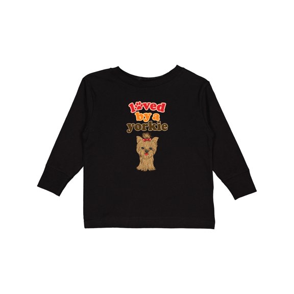 Inktastic Yorkshire Terrier Dog Yorkie Boys or Girls Long Sleeve Toddler T-Shirt