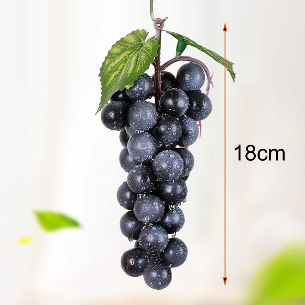 3 Color Choices Fake Grape Concord Red Green Artificial 11" Bunch of Grapes 