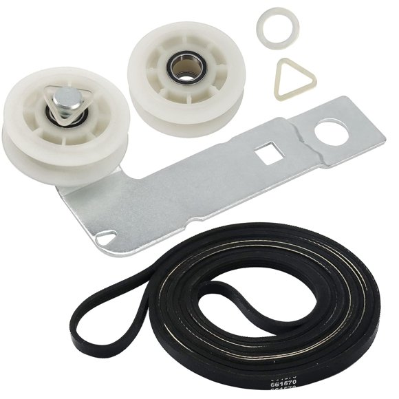 2025 Upgraded 661570V 661570 & 279640 & W10837240 Dryer Drum Belt Idler Pulley and Pulley Kit by - FIT for Whirlpool Maytag Ken-More Dryers-Replaces 661570VP PS11726337 W10547290 AP5983729