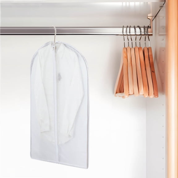 Clear Garment Bags for Hanging Clothes with Full Zipper, Transparent Suit Cover for Closet Wardrobe Storage, Dustproof Clothing Protector for Coats Jackets Dresses