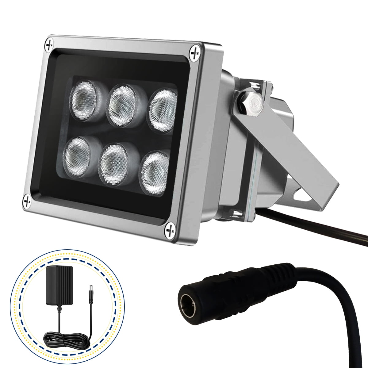 4 LED Infrared Night Vision IR Light Illuminator Lamp Floodlight for CCTV DC 12V 