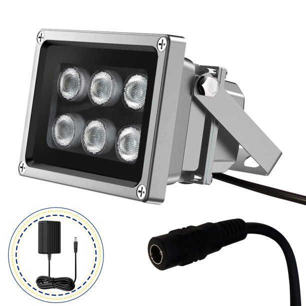 90º 100FT 850nm 6LED IR Illuminator Ir Lights for Security Cameras Long Range Infrared Light