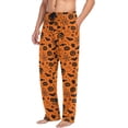 thumbnail image 3 of HPINK-T Halloween Bat Web Orange Mens Pajama Pants Lounge Men's Pajama Bottoms Soft Sleep Pants With Pockets, 3 of 9