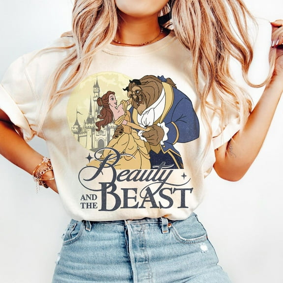 Retro Beauty And The Beast Comfort Colors T-Shirt, Tale as Old as Time Shirt, Disney Belle Princess, Vintage Disney Couple,Magic Kingdom
