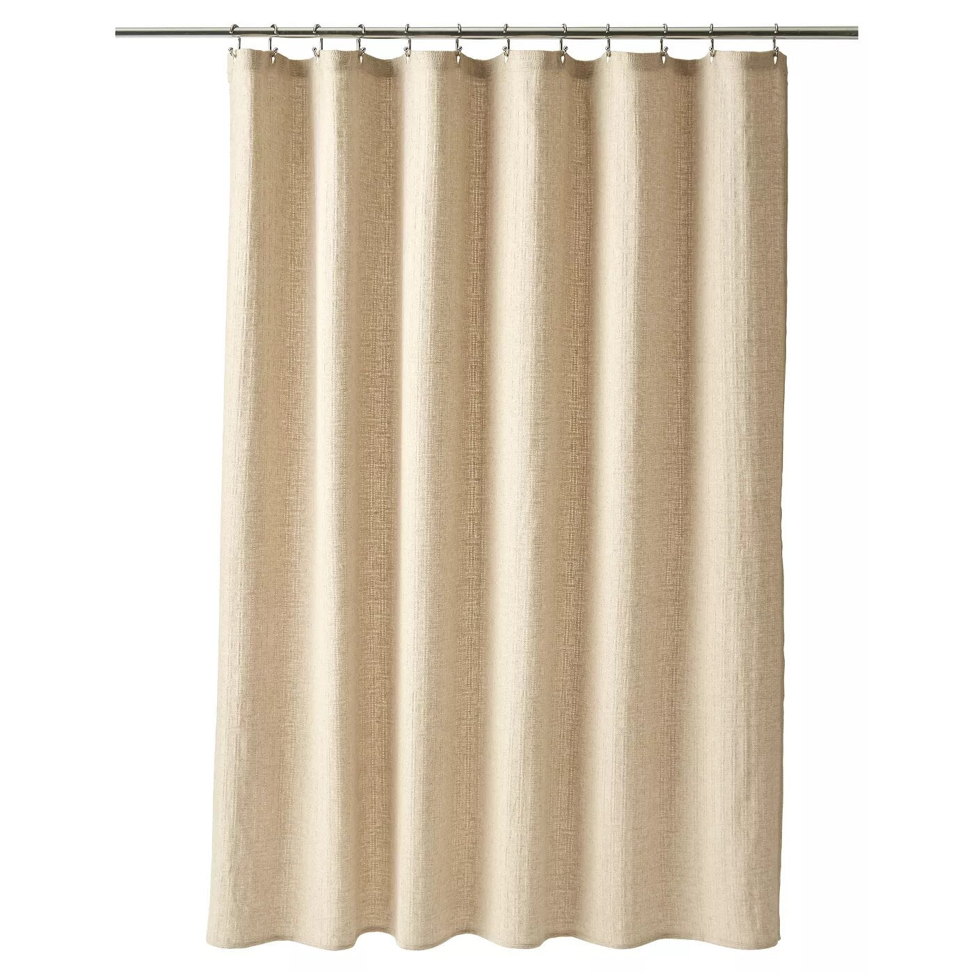 Fieldcrest Linen Basket Weave Solid Pattern Buttonhole Top Shower