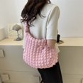 thumbnail image 1 of Bolso de mano con forma de nube para mujer, bolso de hombro a la moda de verano, grande (rosa), 1 of 7