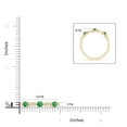 thumbnail image 4 of ANGARA Natural Emerald & Diamond Marquise and Dot Ring in 14K Yellow Gold for Women (Size-2.7mm) | May Birthstone, Birthday, Anniversary, Jewelry Gift for Women | Natural Emerald Ring, 4 of 9