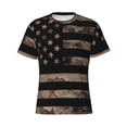thumbnail image 3 of Naloa American Flag with Desert Camouflage Men's T-Shirt Sport T-shirt Men's Basic Tee Casual Men's Shirt, Round Neck, Short Sleeves - Medium, 3 of 5