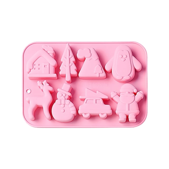 Christmas Themed Silicone Bakeware Set for Festive Chocolate Candy and