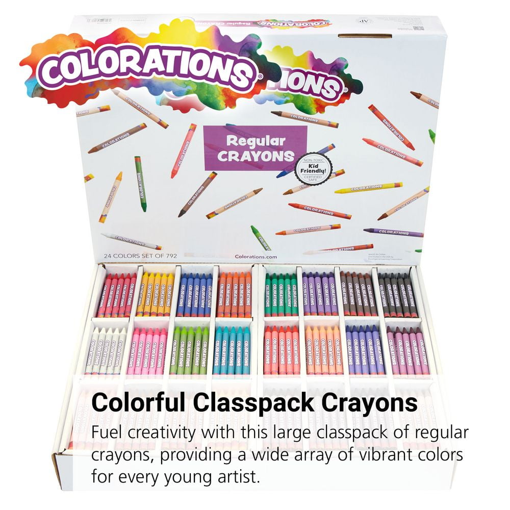 Colorations Class Pack Regular Crayons - Set of 792