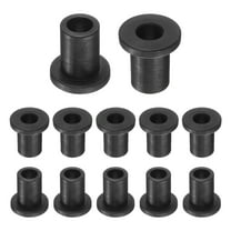 12pcs Flanged Sleeve Bearings Plastic Bushings ID 10.5mm x OD 16mm x Length 26mm Nylon Bushings, Black