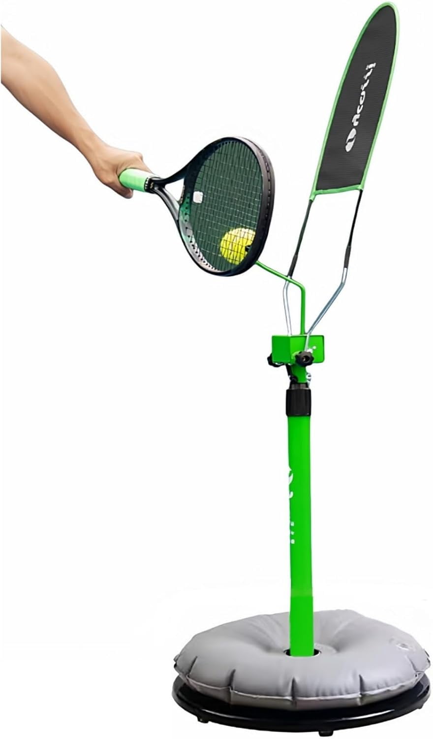 2-in-1 Pickleball & Tennis Topspin Trainer – Tool-Free 2-Min Assembly, Ultra-Stable Water-Filled Base, Indoor/Outdoor Use, Bonus Replacement Balls & Posture-Correcting Mesh Wings for Skill Boost