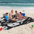 thumbnail image 5 of Extra Large Picnic Beach Blanket Waterproof Sand Proof Portable Outdoor Mat Black White Dog Face 80x118, 5 of 9