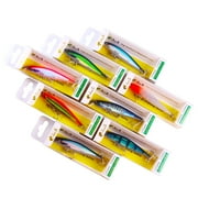 HENGJIA Fishing Lures, Jerkbait for Bass Fishing Minnow Lure Set with Boxes, Fishing Plugs Hard Baits Swimbaits Topwater Lures for Trout Bass Perch Fishing,8pcs