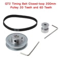 thumbnail image 1 of Gt2 Timing Belt Closed-Loop 200Mm Pulley 20 Teeth and 60 Teeth for 3D Printer, 1 of 9