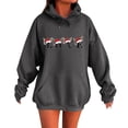 thumbnail image 1 of WILLBEST Sudadera Deportiva de Manga Larga con Estampado Del Alfabeto Navideño, Bolsillo con Cordón Ajustable y Estilo Oversize para Mujer XX-Grande, 1 of 4