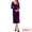 Purple, variant on Women's Formal Ruched Sequin Neck Cocktail Velvet Dress XL Black