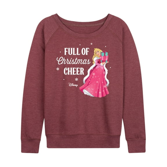Disney - Full Of Christmas Cheer Aurora - Women's Lightweight French Terry Long Sleeve Shirt