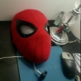 thumbnail image 4 of Máscara electrónica de Spiderman para adultos y niños, accesorio de Cosplay con ojos móviles, juguetes elásticos con Control remoto, 1:11237, 4 of 5