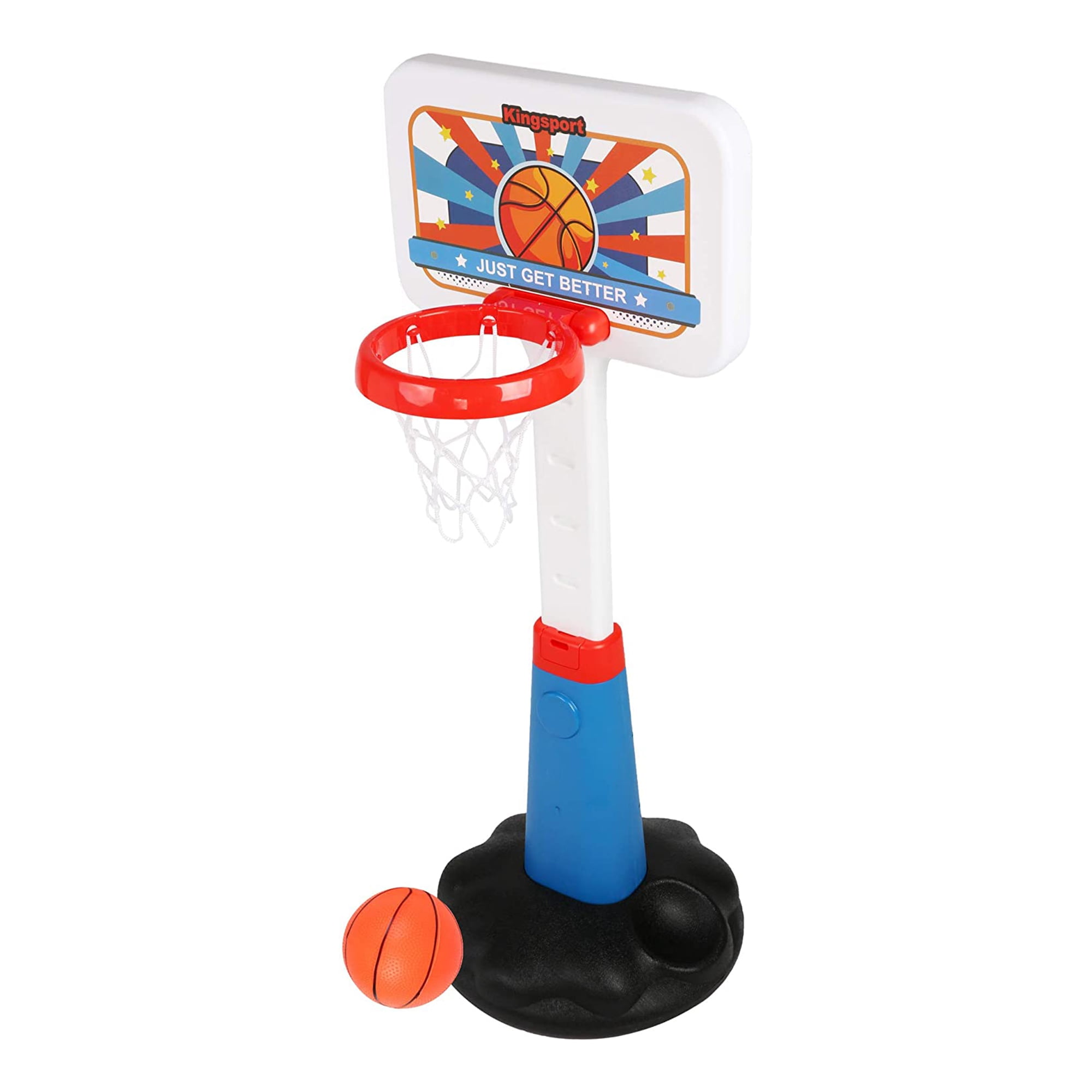 6.2 ft Basketball Hoop for Kids Stand Set,Adjustable Height 2.9 ft Mini Indoor Basketball Goal Toy with Ball Pump for Baby Kids Boys Girls Outdoor Play Sport for Age 3 4 5 6 7 8 Years Old 