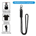 thumbnail image 4 of Portable Braided Lanyard for Outdoor Activities Heavy Duty Paracords Lanyard with Buckle Strong Hanging Rope for Keychain Necklace ID Card Badge Holder Whistles Strap -Black, 4 of 8
