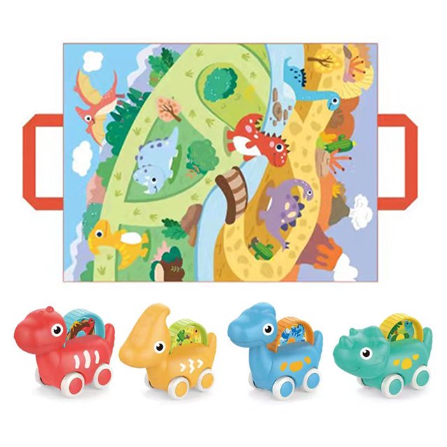 4Pcs Baby Toy Cars Con Play Mat Fricción Powered Construction Truck Toy Early Educational Mini Cars Juguetes Para Niños Regalo De Cumpleaños De Navidad Muyoka Hogar