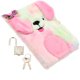 thumbnail image 2 of Diario con tapa de peluche, cuaderno de peluche con candado, cuaderno colorido, cuaderno con candado, diario, cuaderno, 2 of 7