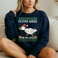 thumbnail image 4 of Festive Goose On The Loose Ugly Christmas Sweaters – T-Shirt, Hoodie & Sweatshirt – Holiday Humor – Family Gatherings, 4 of 6