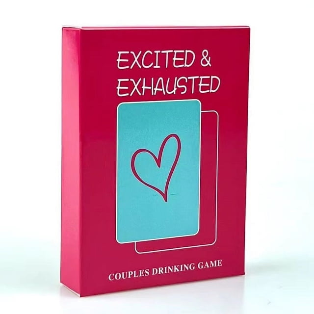Full English version of Excited & Exhausted Couple Drinking English Board Game Cards