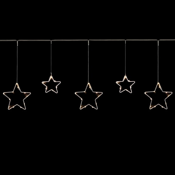 Northlight LED Lighted Stars Christmas Garland, 4ft, Warm White Lights