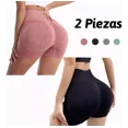 thumbnail image 1 of 2pcs Shorts De Licras Mujer Deportivos Pantalones Gym Yoga, 1 of 8