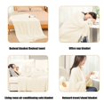 thumbnail image 3 of AUTUMN Knitted Throw Blanket for Couch and Bed, 72" x 50" Soft Living Room Home Decor Knitted Blanket with Tassel, Outdoor Lightweight Breathable Summer Blanket, Farmhouse Warm Woven Decor (Beige), 3 of 4
