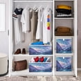 thumbnail image 6 of Cabinet Storage Basket 15.75x10.63x6.96 Inches Storage Box Foldable, Storable and Easy to Assemble ，Open Home Storage Bins ，Closet Storage Bins Watercolor Purple Mountains, 6 of 8