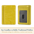 thumbnail image 2 of ComfiTime Slim Men’s Wallet - RFID Minimalist Wallet for Men & Women, Small Thin Leather Wallet with ID Window, Credit Card Holder Front Pocket Wallet, Travel Accessories & Gift Box, Citrine Yellow, 2 of 11