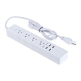thumbnail image 1 of Barra Multicontacto TECNOLITE Inteligente 4cont+4puertos USB Blanco, 1 of 8