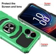 thumbnail image 2 of Thousandgear for Boost Mobile Celero 5G + Plus 2024 (3rd Version), with Screen Protector, Ring Kickstand for Magnetic Car Mount, Heavy Duty Shockproof Protective Phone Cover (Green), 2 of 5