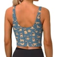 thumbnail image 4 of Picia French Bulldog Yoga Sports Bra for Women,Padded Strappy Sports Bras Medium Support Yoga Bra with Removable Cups,Running Yoga Bra-Large, 4 of 9