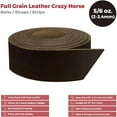 thumbnail image 2 of ELW 5-6 oz 2-2.4mm Dark Brown Straps, Belts, Strips 1.75" Wide X 72" Length 4.5cm x 1.83m Full Grain Leather Crazy Horse Belt Medium DIY Craft, Pet Collars, Blanks, Accessory, Jewelry, Wrapping, 2 of 9