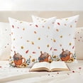 thumbnail image 3 of Thanksgiving Outdoor Waterproof Pillow Covers, Fall Sunflower Ice Cream Pumpkin Leaves Decorative Square Throw Pillowcase Sofa Cushion Sham for Patio/Couch/Chair, 24"x24" 2 Pack, 3 of 8