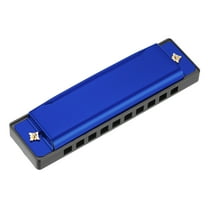 Uxcell Harmonica 10 Holes 10 Tone C Key Harmonica Mouth Musical Instruments Toy for Adults Beginner Educational (Blue)