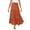 Orange, variant on Hwmodou Skirts For Women Knee Length Women'S Summer Elastic High Waist Boho Maxi Skirt Casual Drawstring A-Line Long Skirt Pleated Skirts For Woman