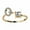 Gold-Q, variant on A-Z Initial Letters 925 Silver Micro Zircon Rings Name Rings Adjustable Women-Gold-Q