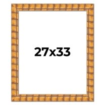 27x33 Frame Beige Real Wood Picture Frame Width 3 inches | Interior Frame Depth 0.5 inches |