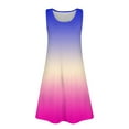 thumbnail image 7 of LTTVQM Sundresses for Toddlers Girls 4-5 Summer Gradient Sleeveless Sundress Loose Fit Crew Neck Tank Dress Holiday Cover Up Dresses with Pocket Pink 4-5, 7 of 7